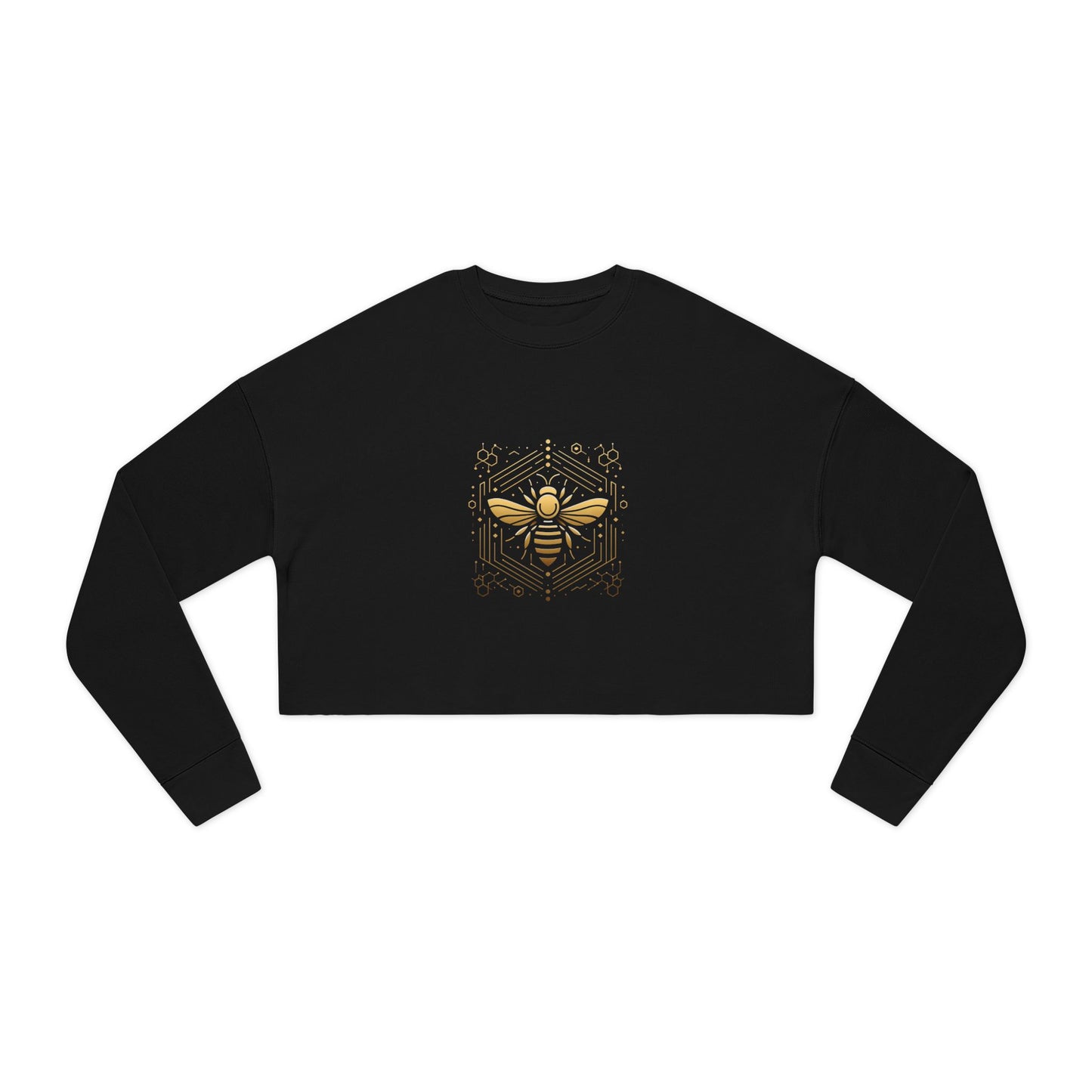 Elegant Bee Cropped Sweatshirt