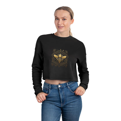 Elegant Bee Cropped Sweatshirt