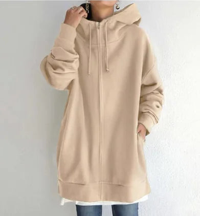 Long Hoodie Fleece Sweater